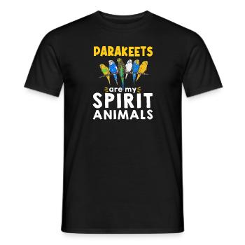 Wellensittich Sittich Vogel Haustier Geschenk - Männer T-Shirt - Schwarz - Vorne - AI Model Male 178 light (178cm)
