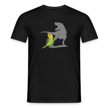Budgerigar Perruche Oiseau Cadeau pour animaux de compagnie - T-shirt homme - noir - Devant - AI Model Male 178 light (178cm)