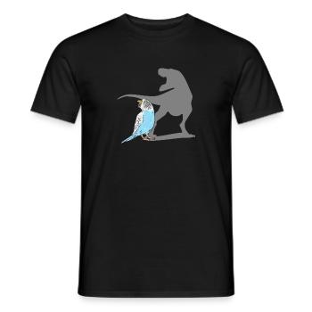 Budgerigar Perruche Oiseau Cadeau pour animaux de compagnie - T-shirt homme - noir - Devant - AI Model Male 178 light (178cm)