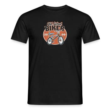 Old School Biker 2000. 23rd birthday - Men's T-Shirt - black - Front - AI Model Male 178 light (178cm)