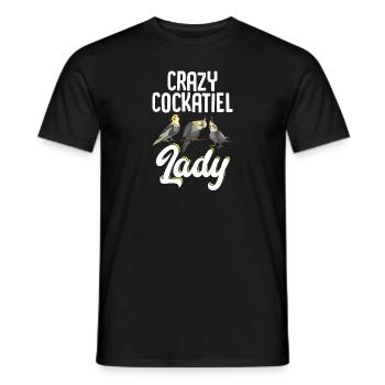 Cockatiel Cockatiel Cockatoo Perroquet Oiseau Cadeau - T-shirt homme - noir - Devant - AI Model Male 178 light (178cm)