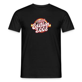 Edition Limitée Millésime 2008 - T-shirt homme - noir - Devant - AI Model Male 178 light (178cm)