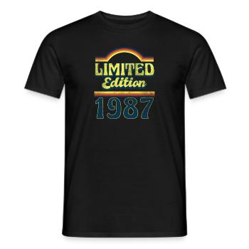 Edition Limitée Millésime 1987 - T-shirt homme - noir - Devant - AI Model Male 178 light (178cm)