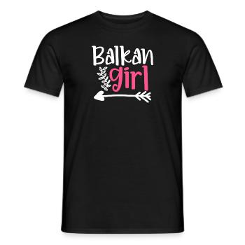 Balkan Girl Croatie Albanie Kosovo Bosnie - T-shirt homme - noir - Devant - AI Model Male 178 light (178cm)