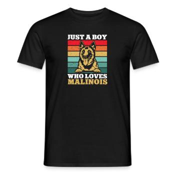 Malinois Belgian Shepherd Mechelaar Dog - Men's T-Shirt - black - Front - AI Model Male 178 light (178cm)