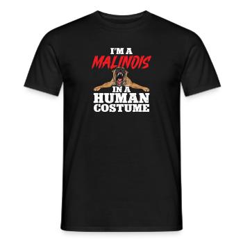 Malinois Belgischer Schäferhund Mechelaar Hund - Männer T-Shirt - Schwarz - Vorne - AI Model Male 178 light (178cm)