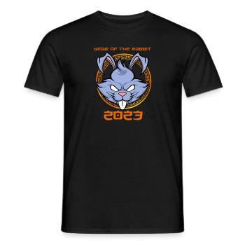 Happy Chinese New Year 2023 I Year Of The Rabbit - Men's T-Shirt - black - Front - AI Model Male 178 light (178cm)