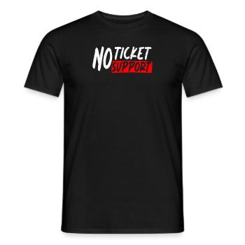 No Ticket No Support Veranstaltung Ereignis Helfen - Männer T-Shirt - Schwarz - Vorne - AI Model Male 178 light (178cm)