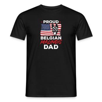 Malinois Belgischer Schäferhund Mechelaar Hund - Männer T-Shirt - Schwarz - Vorne - AI Model Male 178 light (178cm)