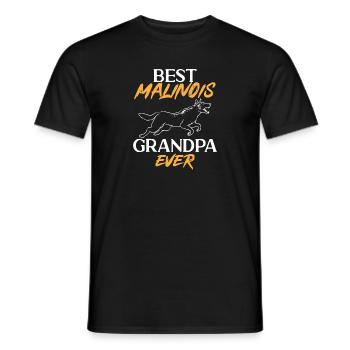 Malinois Belgian Shepherd Mechelaar Dog - Men's T-Shirt - black - Front - AI Model Male 178 light (178cm)