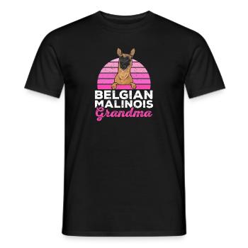 Malinois Belgian Shepherd Mechelaar Dog - Men's T-Shirt - black - Front - AI Model Male 178 light (178cm)