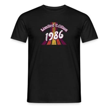 Edition Limitée Millésime 1986 - T-shirt homme - noir - Devant - AI Model Male 178 light (178cm)