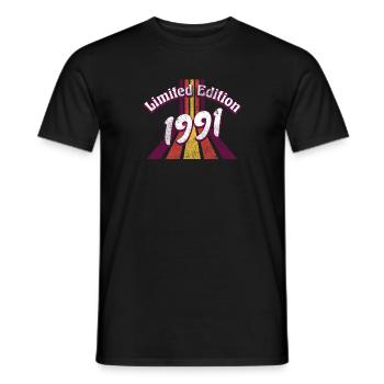 Limited Edition 1991 Vintage - Men's T-Shirt - black - Front - AI Model Male 178 light (178cm)