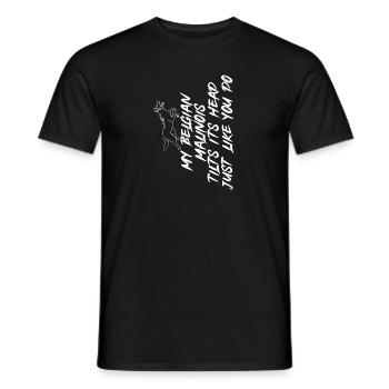 Malinois Belgian Shepherd Mechelaar Dog - Men's T-Shirt - black - Front - AI Model Male 178 light (178cm)