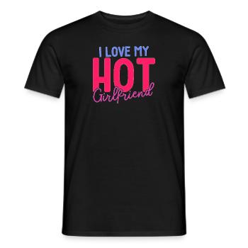 J’aime ma petite amie sexy - T-shirt homme - noir - Devant - AI Model Male 178 light (178cm)