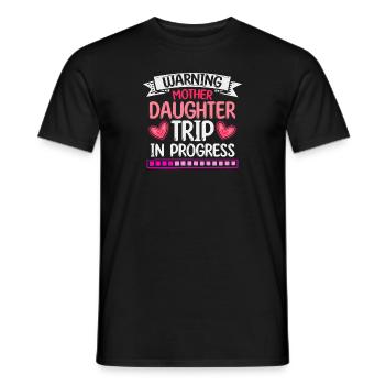 Avertissement Voyage Mère-Fille en cours - T-shirt homme - noir - Devant - AI Model Male 178 light (178cm)