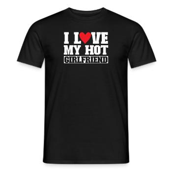 I Love My Hot Girlfriend - Men's T-Shirt - black - Front - AI Model Male 178 light (178cm)