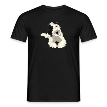 Sheepadoodle Dog Gift - Men's T-Shirt - black - Front - AI Model Male 178 light (178cm)
