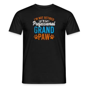Je ne suis pas à la retraite chez un professionnel Grand Paw Dogs - T-shirt homme - noir - Devant - AI Model Male 178 light (178cm)