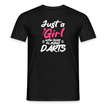 Juste une fille qui aime jouer au Darts Disc Club - T-shirt homme - noir - Devant - AI Model Male 178 light (178cm)