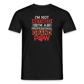 Je ne suis pas à la retraite chez un professionnel Grand Paw Dogs - T-shirt homme - noir - Devant - AI Model Male 178 light (178cm)