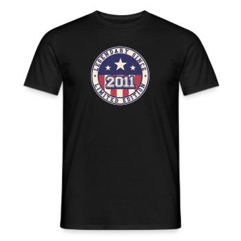 Légendaire depuis 2011 12ème anniversaire - T-shirt homme - noir - Devant - AI Model Male 178 light (178cm)