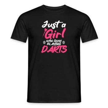 Juste une fille qui aime jouer au Darts Disc Club - T-shirt homme - noir - Devant - AI Model Male 178 light (178cm)