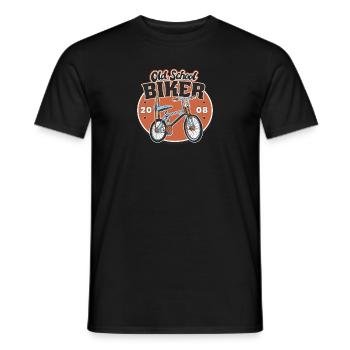 Old School Biker 2008. 15. Geburtstag - Männer T-Shirt - Schwarz - Vorne - AI Model Male 178 light (178cm)