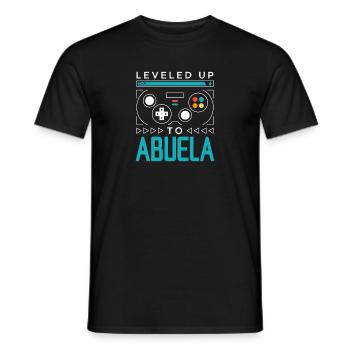 Leveled Up to Abuela Gamer Grandma Gaming Grandmom - Men's T-Shirt - black - Front - AI Model Male 178 light (178cm)