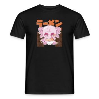 Kawaii Ramen Baby Axolotl - Männer T-Shirt - Schwarz - Vorne - AI Model Male 178 light (178cm)
