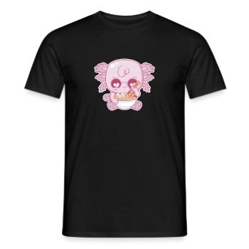 Baby Axolotl and Ramen - Männer T-Shirt - Schwarz - Vorne - AI Model Male 178 light (178cm)