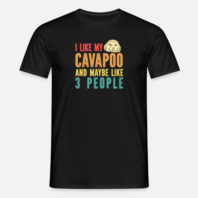 Cavapoo Cavoodle Capoodle Dog - Men's T-Shirt - black