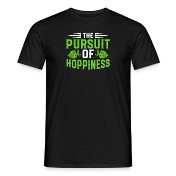 The Pursuit Of Hoppiness Bierbrauer Bier Hopfen - Men's T-Shirt - black - Front - AI Model Male 178 light (178cm)