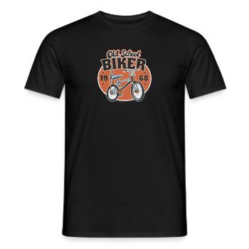 Old School Biker 1968. 55th birthday - Men's T-Shirt - black - Front - AI Model Male 178 light (178cm)