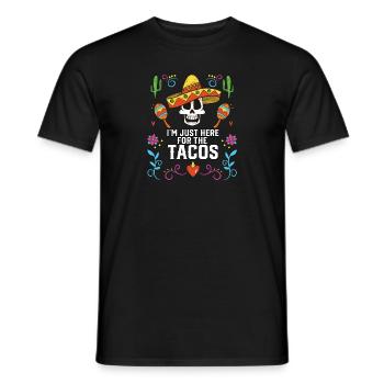Je suis juste ici pour les Nachos Mexican Food Nacho - T-shirt homme - noir - Devant - AI Model Male 178 light (178cm)