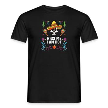 Embrasse-moi Je suis chaud Vie mexicaine Mexique Fierté Pays - T-shirt homme - noir - Devant - AI Model Male 178 light (178cm)