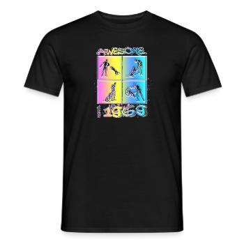 Génial depuis 1969. Agilité, Dressage de chiens - T-shirt homme - noir - Devant - AI Model Male 178 light (178cm)