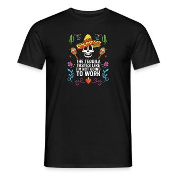 Cette tequila a le goût de ne pas travailler - T-shirt homme - noir - Devant - AI Model Male 178 light (178cm)