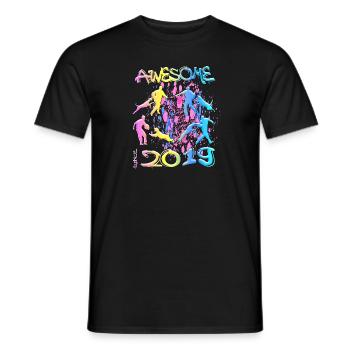 Génial depuis 2019. Agilité, Hundetraining - T-shirt homme - noir - Devant - AI Model Male 178 light (178cm)