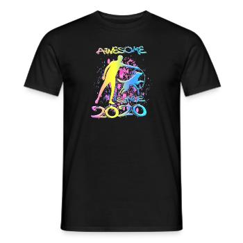 Awesome since 2020. Agility, Hundetraining - Männer T-Shirt - Schwarz - Vorne - AI Model Male 178 light (178cm)