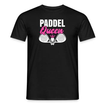 Paddel Queen Tennis Ball Schläger Sport - Männer T-Shirt - Schwarz - Vorne - AI Model Male 178 light (178cm)
