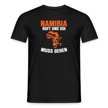 Namibia Ruft Und Ich Muss Gehen Afrika Wildlife - Männer T-Shirt - Schwarz - Vorne - AI Model Male 178 light (178cm)