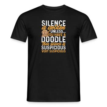 Goldendoodle Doodle Hund - Männer T-Shirt - Schwarz - Vorne - AI Model Male 178 light (178cm)