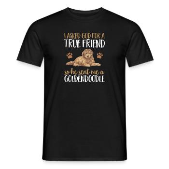 Goldendoodle Doodle Chien - T-shirt homme - noir - Devant - AI Model Male 178 light (178cm)