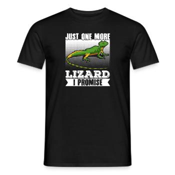 Lizard Gecko Reptile Herpetology Herpetologist - Men's T-Shirt - black - Front - AI Model Male 178 light (178cm)