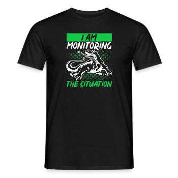 Lizard Reptile Herpetology Herpetologist - Men's T-Shirt - black - Front - AI Model Male 178 light (178cm)