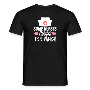 Certaines infirmières maudissent trop - T-shirt homme - noir - Devant - AI Model Male 178 light (178cm)
