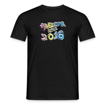 Awesome since 2016 - Men's T-Shirt - black - Front - AI Model Male 178 light (178cm)
