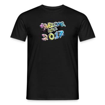 Awesome since 2016 - Men's T-Shirt - black - Front - AI Model Male 178 light (178cm)