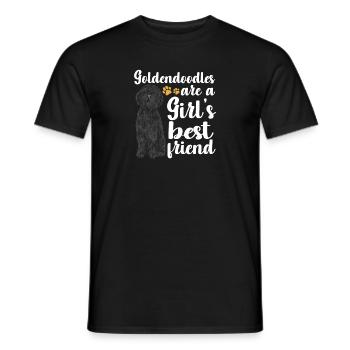 Chien Doodle Black Goldendoodle - T-shirt homme - noir - Devant - AI Model Male 178 light (178cm)